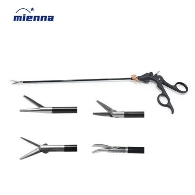 Ciseaux de pinces de laparoscopie réutilisables courbés droits